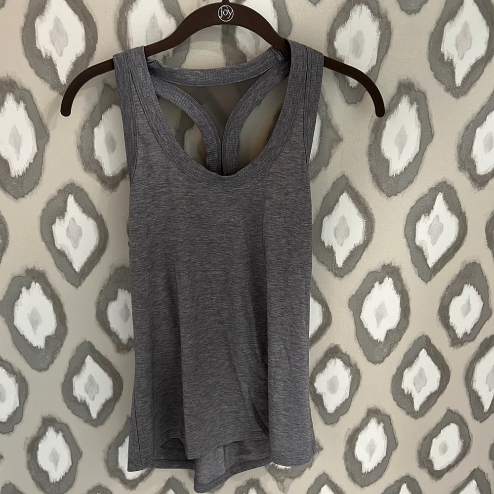 gray razorback athletic tank top with mesh back